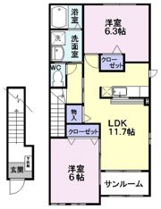 ベルサイドの間取り画像