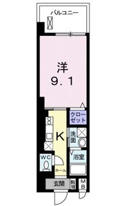 イーリス ニシオオジマの間取り画像