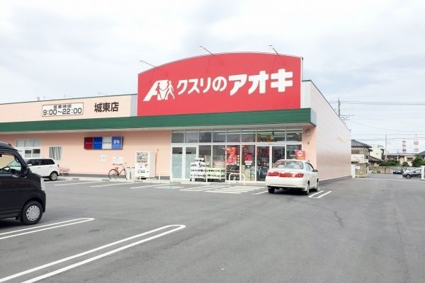 近くのクスリのアオキ城東店まで850m（徒歩11分）