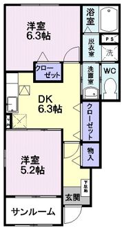 サニーブライトⅢの間取り画像