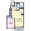 リバージュ横峰Aの間取り画像