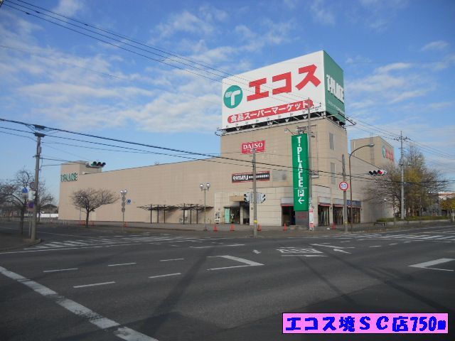 近くのエコス境ＳＣ店まで750m（徒歩10分）