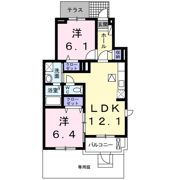 アミティエ東光の間取り画像
