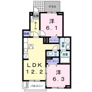 エボルシオン東光 Aの間取り画像