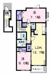 インプレス高杉Ⅰの間取り画像