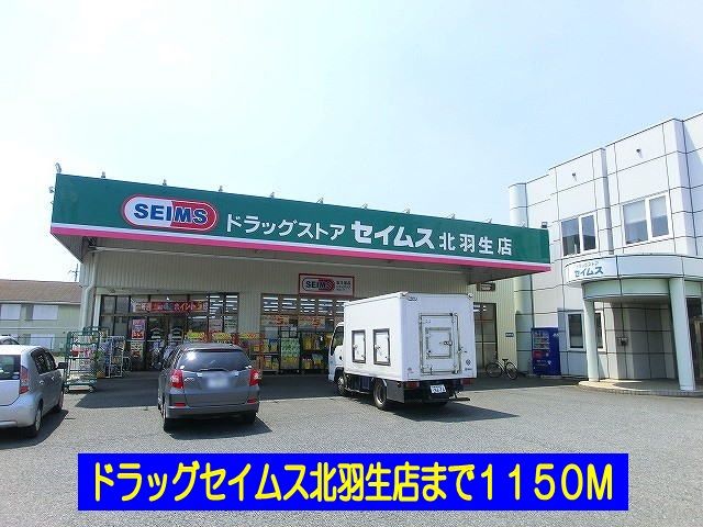 近くのドラッグセイムス北羽生店まで1,150m(徒歩15分)
