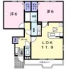 マグノーリア横田Ⅱの間取り画像
