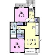 モンテローザⅠの間取り画像