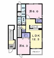 ボニート アンジュ ナカノ Bの間取り画像