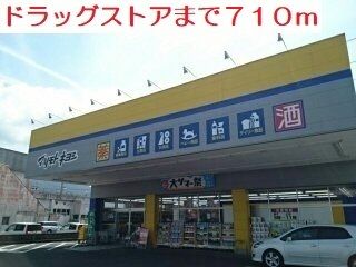 近くのドラックストアまで710m（徒歩9分）