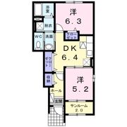 プロムナード モトフジ Ⅱの間取り画像