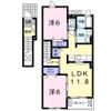 グランコートⅡの間取り画像