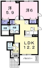 シャン・ド・フルールの間取り画像