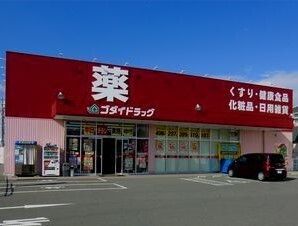 近くのゴダイドラッグまで1,100m（徒歩14分）