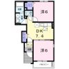 UMEDAガーデンヒルズBの間取り画像