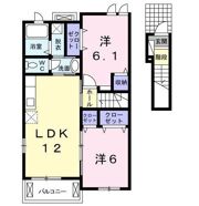 フォンテーヌ・Kの間取り画像