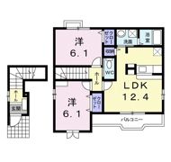 エヴァ－グリ－ン ウエストの間取り画像