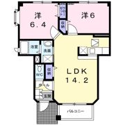 ガーデンハウス朝日山 Dの間取り画像