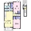 ラフレシール笛吹八田Aの間取り画像