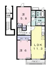 ラフレシール・Oの間取り画像