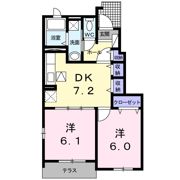 ヴィラ アイリス B棟の間取り画像