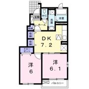 レインボーK Ⅲの間取り画像