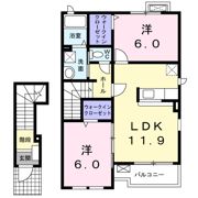 エレガント Ⅱの間取り画像
