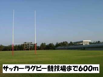 近くのサッカー・ラグビー場まで600m（徒歩8分）