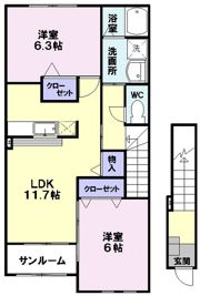 グレースタカディアンⅡの間取り画像
