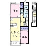 エヴァ－グリ－ン モアウエストの間取り画像
