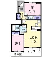 サニーレジデンスBの間取り画像