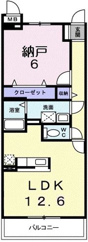 メゾン ド リ－ノの間取り画像