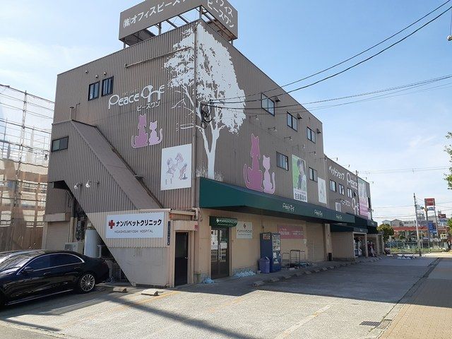 近くのペットランドピースワン東住吉店まで300m（徒歩4分）