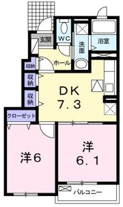 プレミール ヴィラ Bの間取り画像