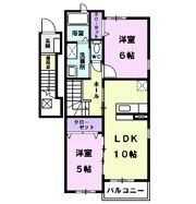 ベルクラール Bの間取り画像