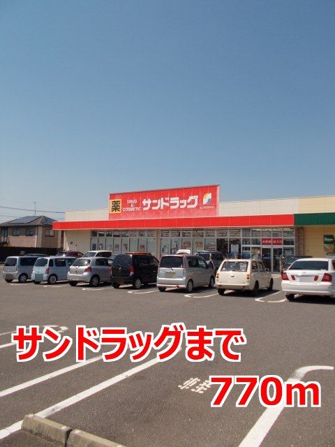 近くのサンドラッグまで770m（徒歩10分）