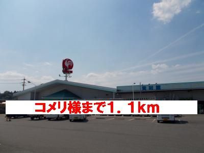 近くのコメリ様まで1,100m（徒歩14分）
