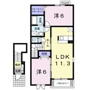 アンジュBの間取り画像
