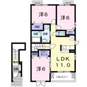 ラルジュメゾンBの間取り画像
