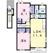 レジデンス ヒヨリ Aの間取り画像