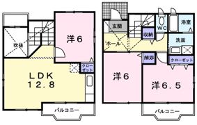 ユタカハイツ加賀田A棟の間取り画像