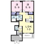 イル ベラージオ Bの間取り画像