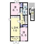 サンライズⅢDの間取り画像