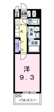 グランコリーヌ．Kの間取り画像