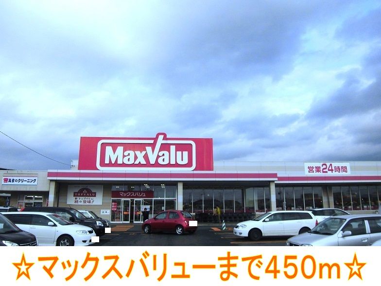近くのマックスバリューまで450m（徒歩6分）