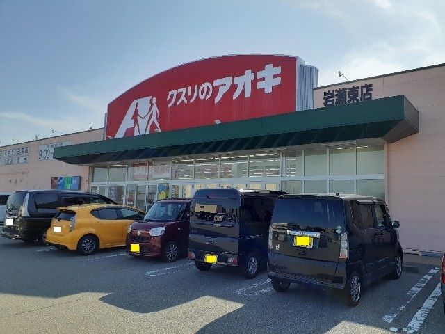 近くのクスリのアオキ岩瀬東店まで400m（徒歩5分）