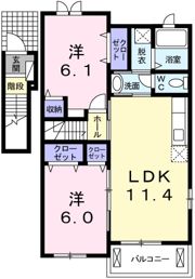 プラシード 弐番館の間取り画像