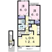 プラシード ツバサ Ⅲの間取り画像