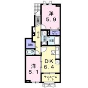 レーヴピスト Ⅳの間取り画像