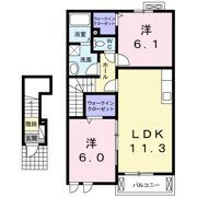 プレジールⅠの間取り画像